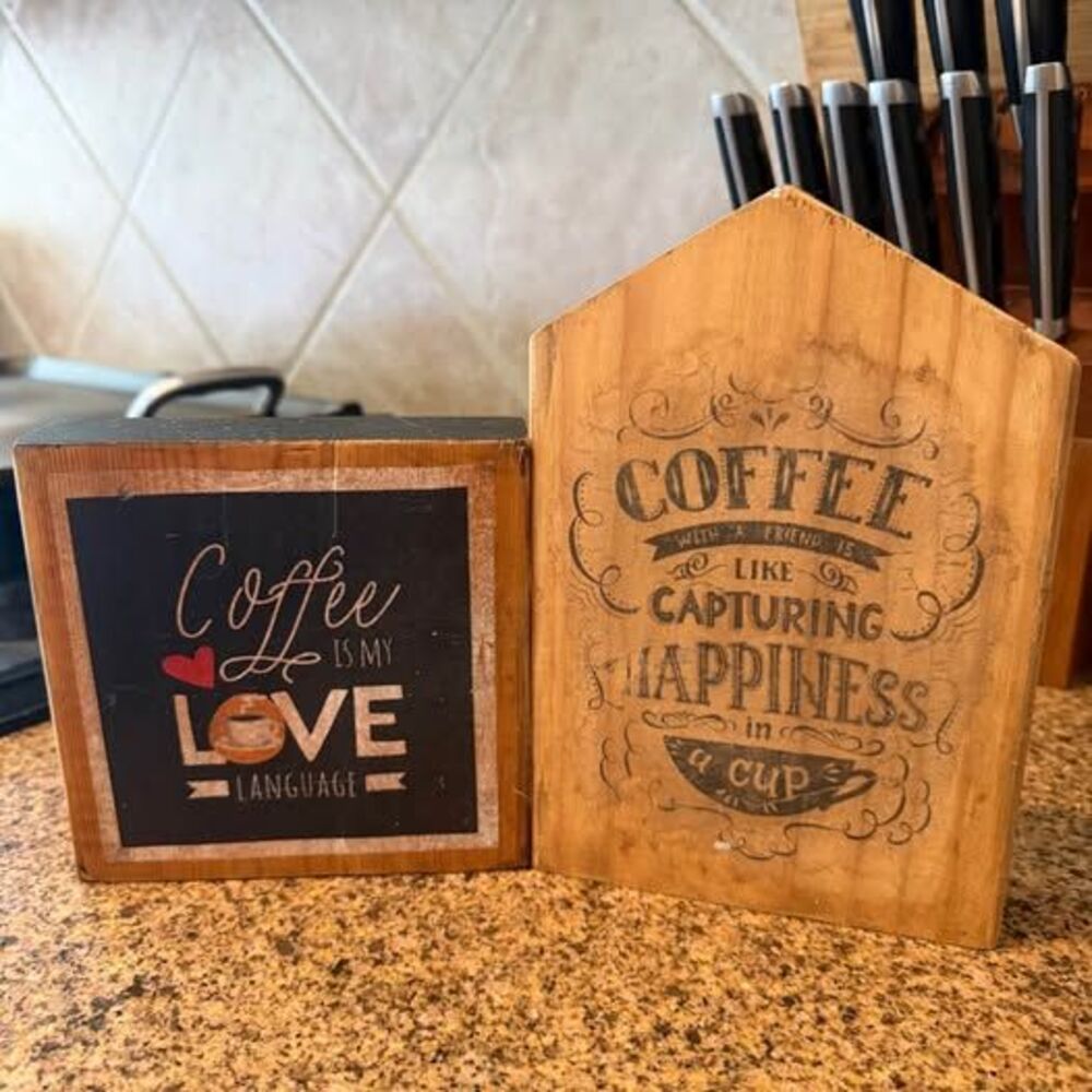 Wooden Kitchen Coffee signs